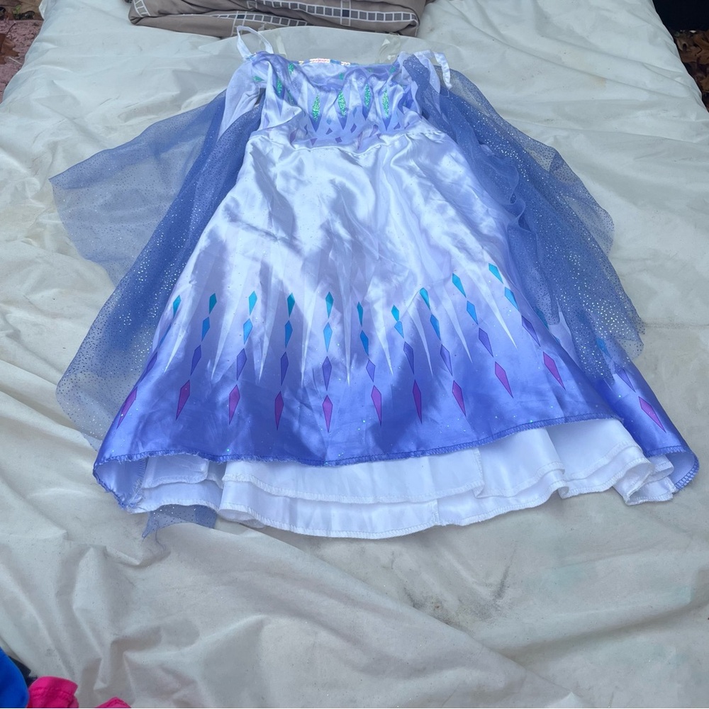 Magical Blue and White Kids Halloween Dress